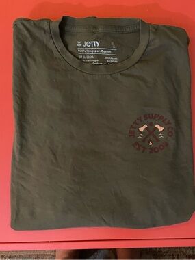 Jetty Men’s Olive Long Sleeve Logo Tee